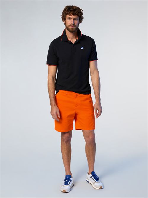 POLO SHORT SLEEVE COLLAR W/STRIPED IN CONTRAST NORTH SAILS | 692452/0999